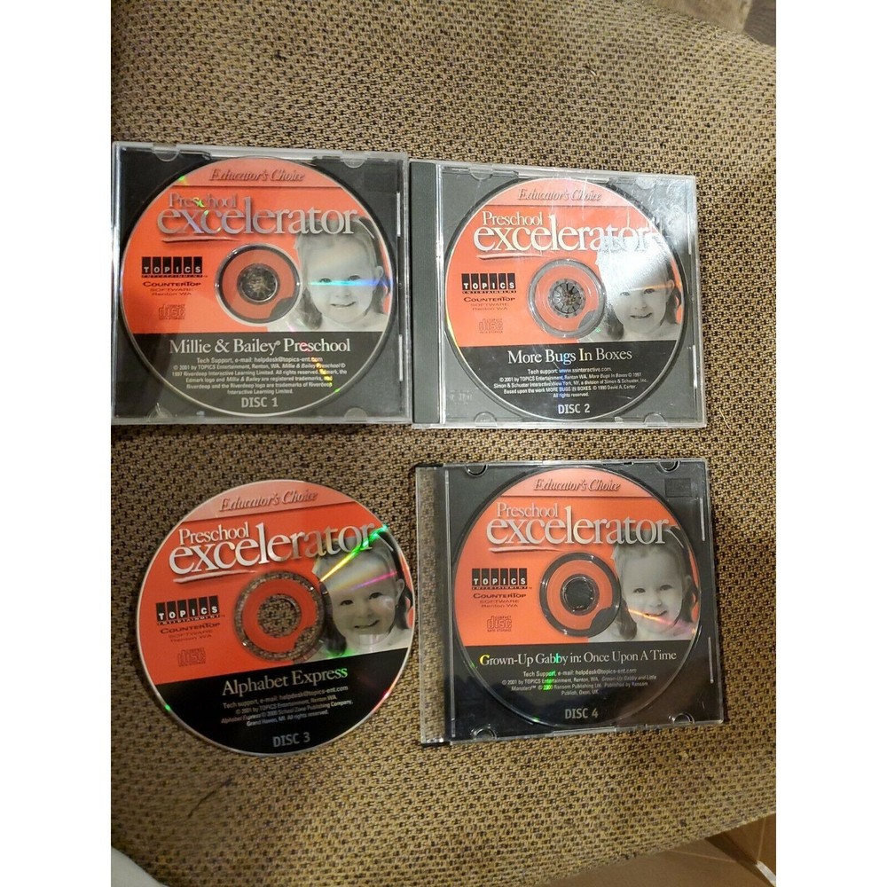 Preschool Excelerator 4 Disc CD-Rom